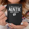 Promoted To Auntie Est 2025 Soon To Be New Aunt Baby Reveal Coffee Mug Funny Gifts