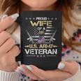 Proud Wife Of A US Army Veteran Flag Veterans Day Coffee Mug Personalized Gifts