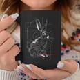 Rabbit Drawing Abstract Animal Art Geometric Graphic Hare Graphic Print Coffee Mug Unique Gifts