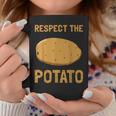 Respect The Potato Root Vegetable Healthy Tasty Food Humor Graphic Print Coffee Mug Unique Gifts
