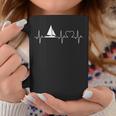 Sailing Boat Heartbeat Sailing Ecg Catamaran Skipper Sailer Tassen Lustige Geschenke