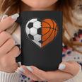 Soccer Basketball Ball Heart Sports Lover Valentines Day Coffee Mug Personalized Gifts