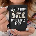 Solo Una Chica Que Ama A Los Perros Con Divertidos Perros Lindos Taza de café Regalos divertidos