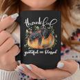 Thankful Grateful Blessed Pumpkin Cat Thanksgiving Day Graphic Print Coffee Mug Unique Gifts