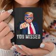 Trump You Missed Twice Bandana De La Bandera Estadounidense Trump 2024 Taza de café Regalos divertidos