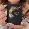 Viajes Asiaietnam Mapa Hanoi Ho Chi Minhacaciones Souvenir Taza de café Regalos divertidos