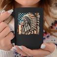 Vintage Native American Indian Chief American Usa Flag Coffee Mug Unique Gifts