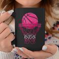 Vintage Pink Basketball Desgin For Girl Coffee Mug Funny Gifts