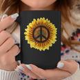 Vintage Sunflower Peace Sign Retro 70S Hippie Flower Power Tassen Lustige Geschenke