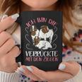 Women's Ich Bin Dieerrückte Mit Den Goat Ich Bin Dieerrückte Mit Tassen Lustige Geschenke