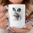 African Wild Dog Close-Up On Vintage Africa Map Safari Theme Graphic Print Coffee Mug Unique Gifts