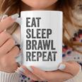 Eat Sleep Brawl Repeat Brawler ideo Player Gray Tassen Lustige Geschenke