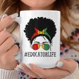 Educator African Women Messy Bun History Month Culture Graphic Print Coffee Mug Unique Gifts
