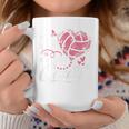 My Heart Is On That Court Volleyball Heart Mother's Day Coffee Mug Personalized Gifts