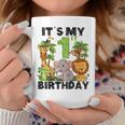 Kids It's My 1st Birthday Zoo Safari Jungle Animals Theme Graphic Print Coffee Mug Unique Gifts