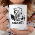 Kitten Developer Meow Code Block Laptop Cat Hacker Divertido Taza de café Regalos divertidos