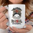 Leopard Messy Bun Grandma Life Football Grandma Coffee Mug Personalized Gifts