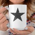 Retro Dark Grey Star Distressed Vintage Minimalist Hipster Coffee Mug Personalized Gifts