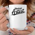Retro Swoosh Job Title Makeup Artist Taza de café Regalos divertidos