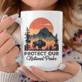Save Our National Parks Resist Service Bison Buffalo Vintage Coffee Mug Personalized Gifts