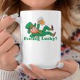St Patrick's Day Feeling Lucky Leprechaun Coffee Mug Personalized Gifts
