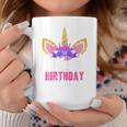 Women's Mummy Of The Birthday Girl Unicorn Mum Birthday Party Mother Blue Tassen Lustige Geschenke