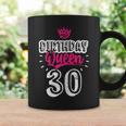 30Th Birthday Queen Happy Birthday Party Crown Taza de café Ideas de regalos