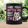 5Th Birthday Girl 5Yr Five 5 Year Old Kitten Cat Bday Coffee Mug Gifts ideas