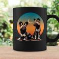 African Painted Wild Dogs Sunset Moon Wild Dog Lovers Graphic Print Coffee Mug Gifts ideas