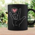 Asl Heart I Love You Hand Sign Language Valentines Day Coffee Mug Gifts ideas