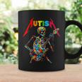 Autism Skeleton Guitar Player Rock Music Autism Awareness Coffee Mug Gifts ideas