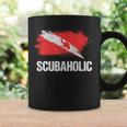 Bandera Buceadora Para Amantes Del Buceo Taza de café Ideas de regalos