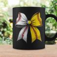 Baseball Softball Coquette Bow Game Day Heart Love Mom Life Coffee Mug Gifts ideas