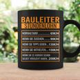 Baustelle Stundenlohn Tassen Geschenkideen