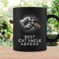 Best Cat Uncle Ever Uncle & Kitten Paw Fist Bump Cool Art Graphic Print Coffee Mug Gifts ideas
