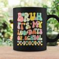 Bruh It's My 100Th Day Of School Groovy 100 Days Of School Coffee Mug Gifts ideas