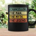 Canciller El Hombre El Mito La Leyenda Divertido Personalizado Taza de café Ideas de regalos