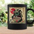 Cat Ramen Japanese Samurai Kawaii Cat Anime Girls Boys Coffee Mug Gifts ideas