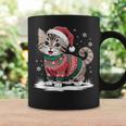 Cat Wearing Ugly Christmas Jumper And Santa Hat Cute Kitten Tassen Geschenkideen