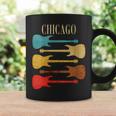 Chicago Concert Rock Music Festival Guitarras Illinois Band Il Cuello Taza de café Ideas de regalos