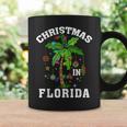 Christmas In Florida Deck The Palm Tree Xmas Winter Vacation Coffee Mug Gifts ideas