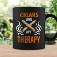 Cigars Are My Therapy Smoker Saying Cigar Smoke Tobacco Tassen Geschenkideen