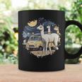 Cotopaxi Noche Estrellada Obra De Arte Llama Parque Nacional Taza de café Ideas de regalos