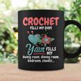 Crochet Yarn Fills My Days Yarn Fills Knitter Crochet Coffee Mug Gifts ideas