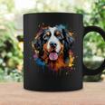 Cute Bernese Mountain Dog On Painted Bernese Mountain Dog Tassen Geschenkideen