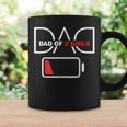 Dad Of 2 Girls Low Battery Father’S Day Girls Dad Taza de café Ideas de regalos