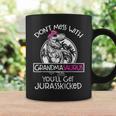 Dinosaur Don't Mess Grandmasaurus Women's Dinosaur Theme Black Small Coffee Mug Gifts ideas