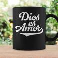 Dios Es Amor Español Mensaje Cristiano Católico Dios Es Amor Taza de café Ideas de regalos