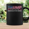 Donald Trump 2024 Recibiendo Balas Por Estados Unidos En Las Elecciones Taza de café Ideas de regalos