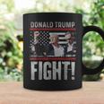 Donald Trump Fist Pump We Fight American Flag Trump 2024 Tassen Geschenkideen